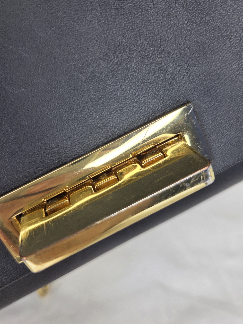 Zac Zac Posen Mini Eartha Black Leather Crossbody Bag with Gold Hardware - Picture 8 of 16